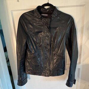 Vince Black Leather Jacket S